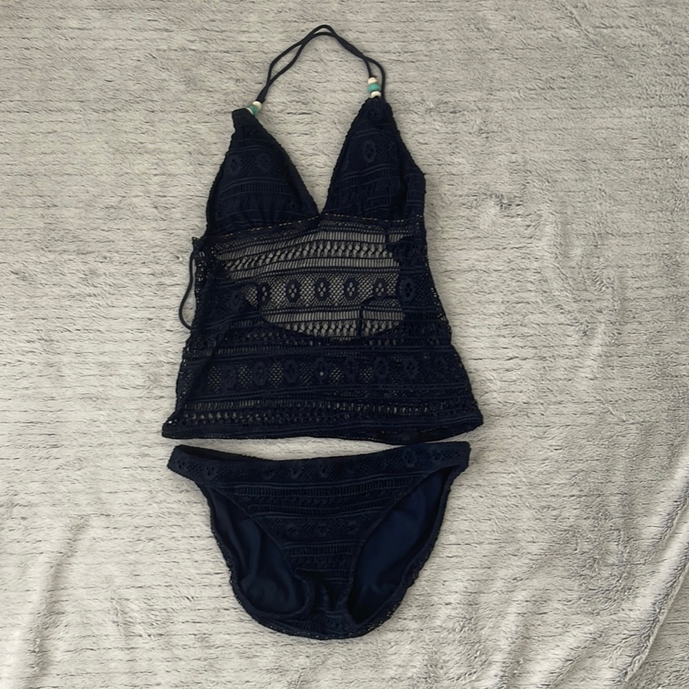 Ralph Lauren navy blue lace bikini